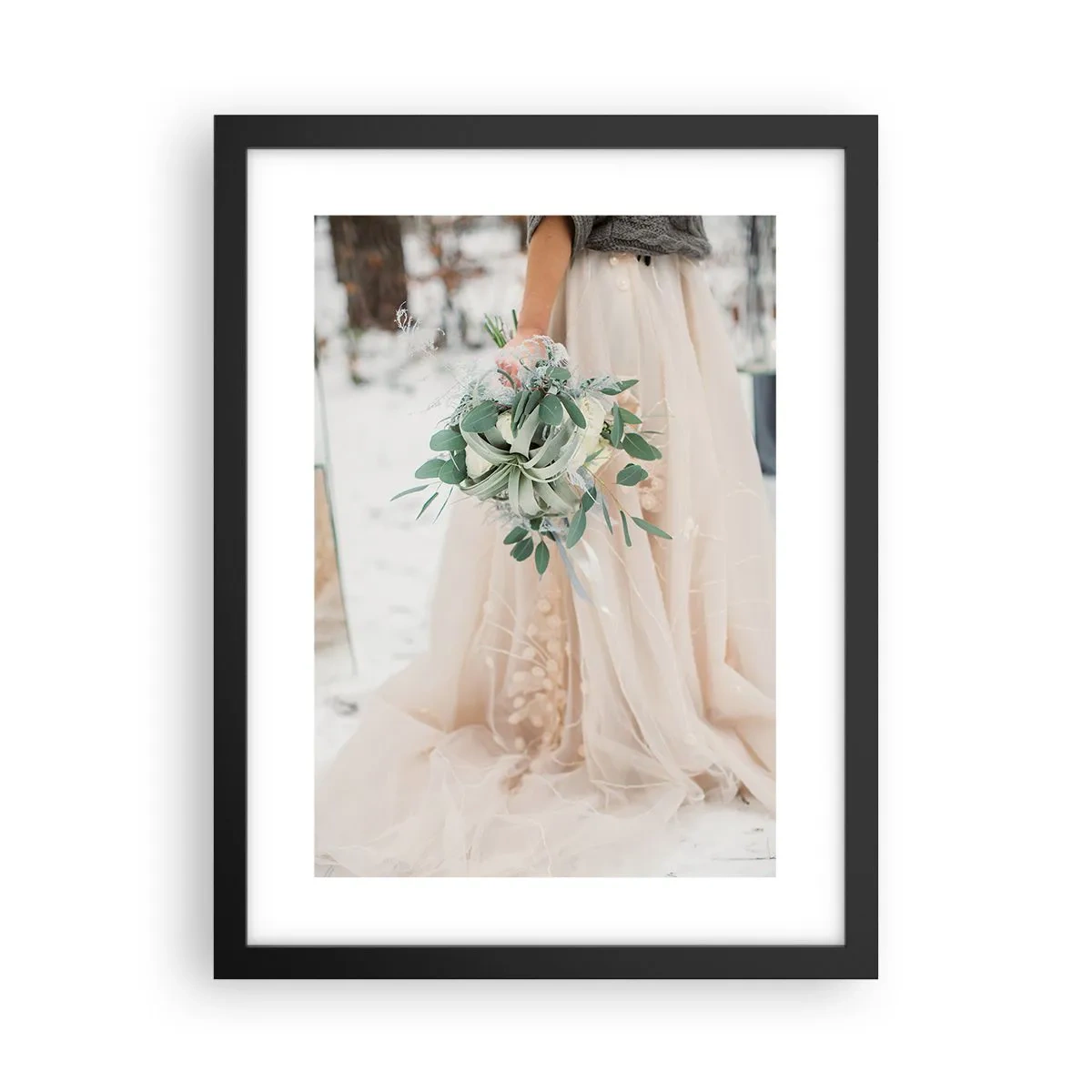 Poster in black frame - And They Lived Long and Happily - 30x40 cm