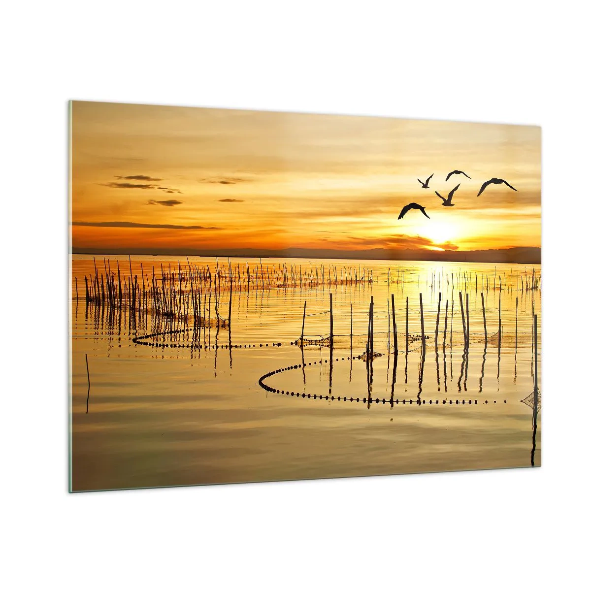 Glass picture - At a Fishery - 100x70 cm