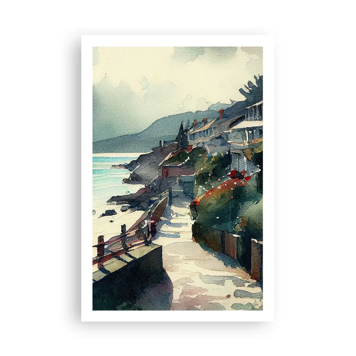 Poster - Mediterranean Town - 61x91 cm