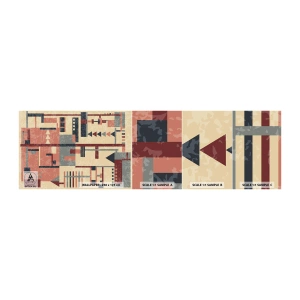 Photo Wallpaper Sample Standard Eco - Combinations of Verticals and Horizontals - Abstraction, Piece, Modern Pattern - 100x30 cm