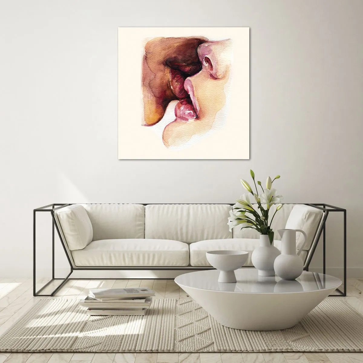 Glass picture - Like Night and Day, Earth and Heaven - 50x50 cm