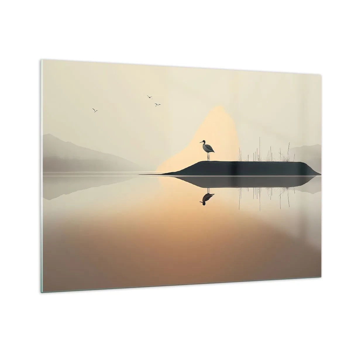 Glass picture - Gentleman on the Lake - 100x70 cm