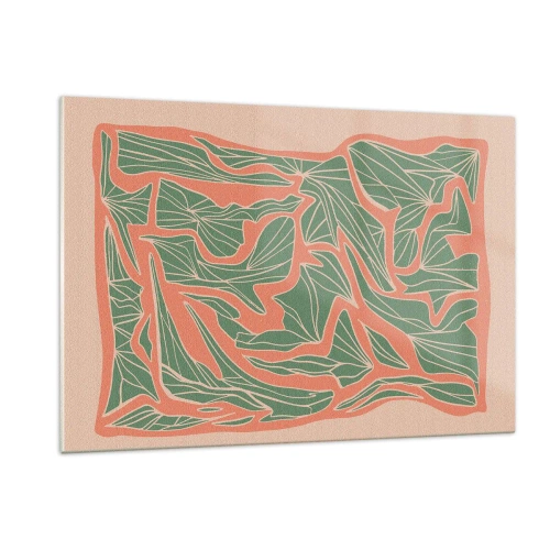 Glass picture - Struggles of Colar and Green - 120x80 cm