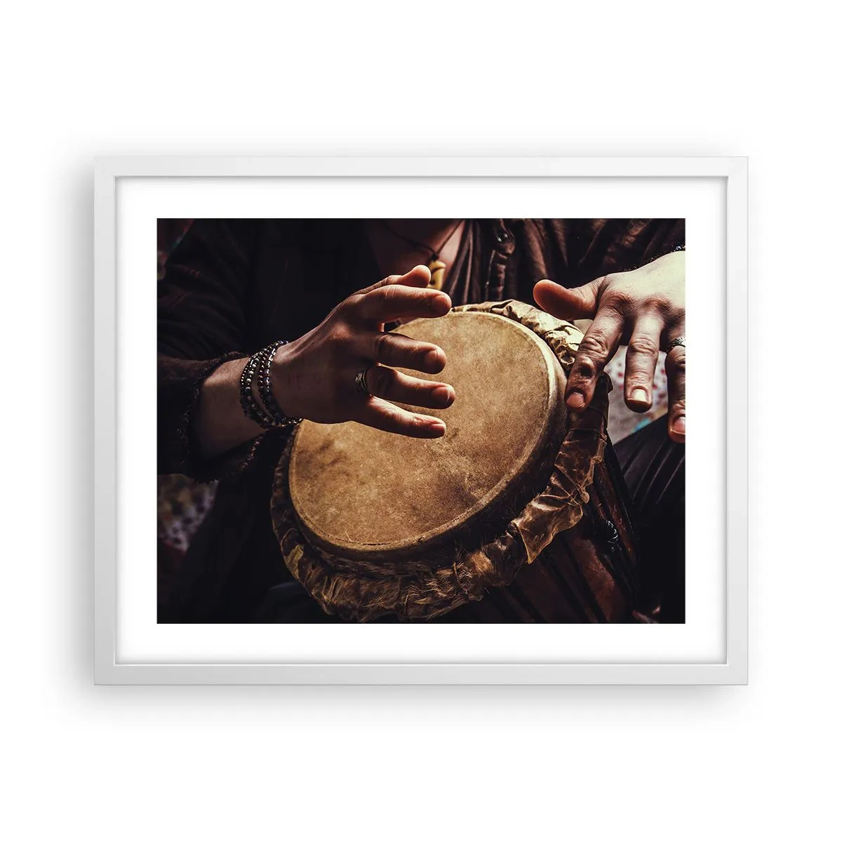 Poster in white frmae - In the Rhythm of the Heart - 50x40 cm