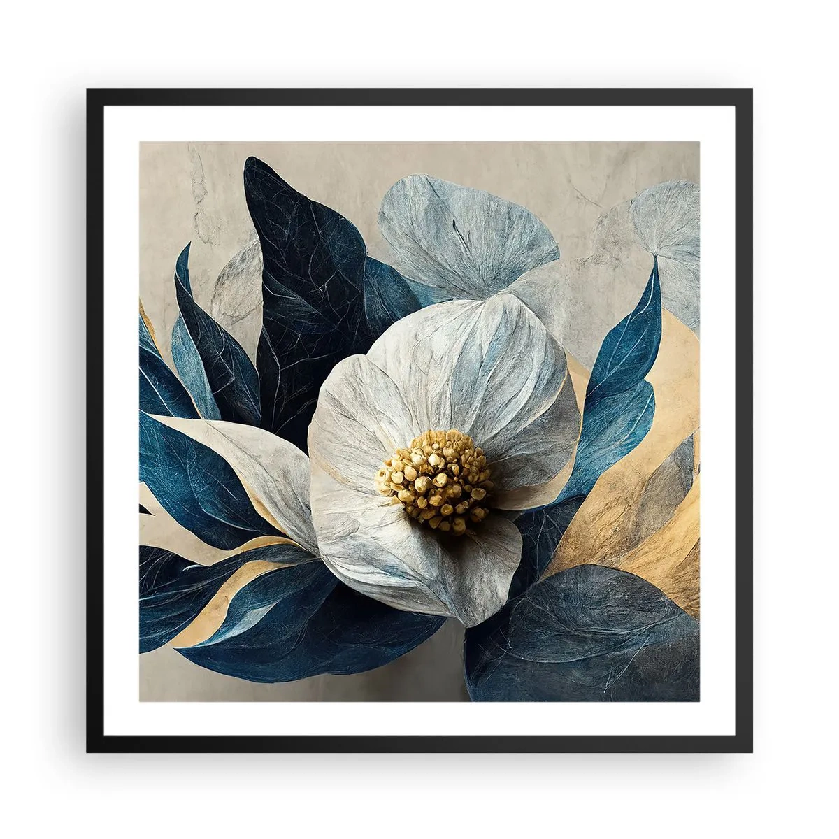 Poster in black frame - With a Heart of Gold - 60x60 cm