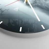 Clock face with lines