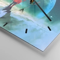 Clock face with lines