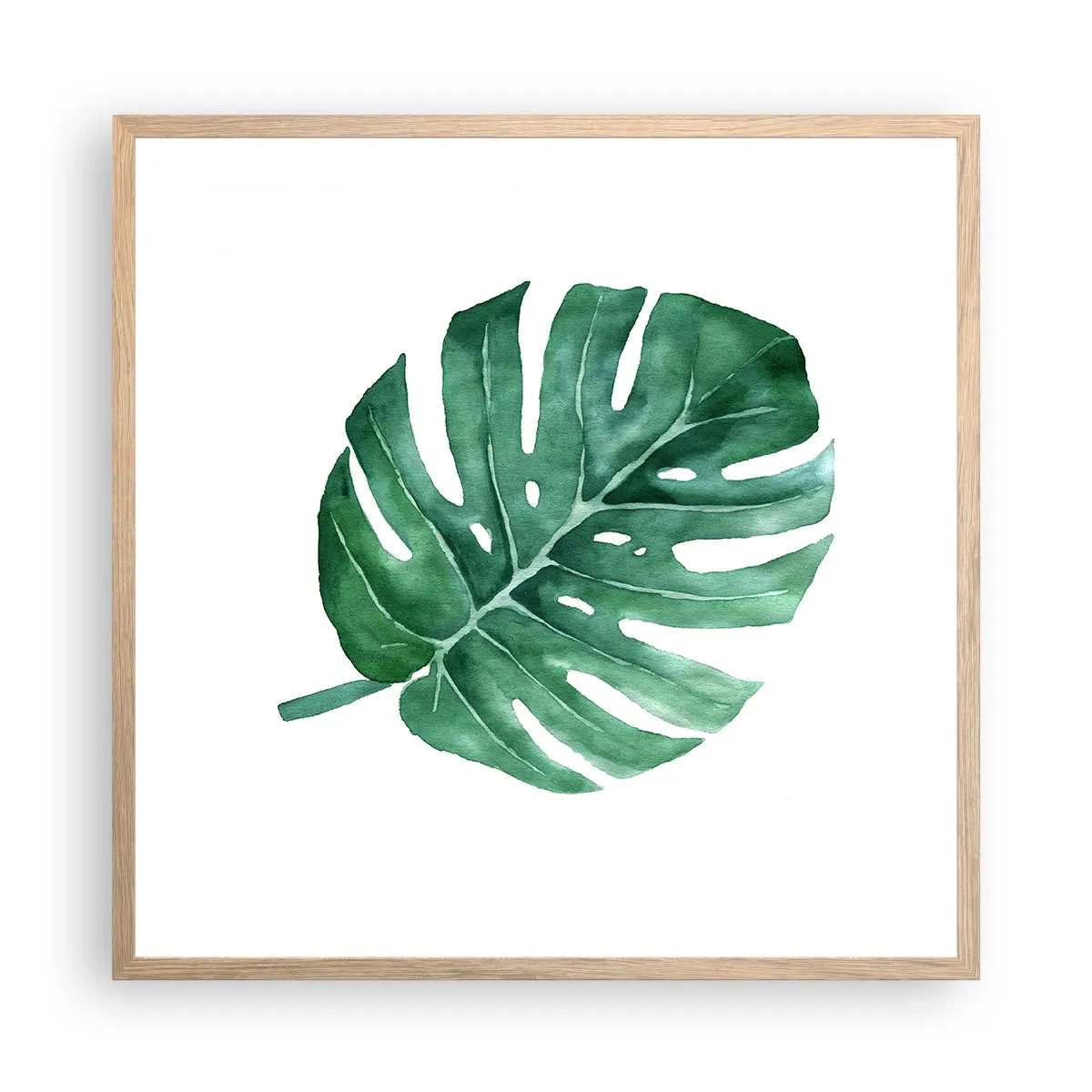 Poster in light oak frame - Green Concept - 60x60 cm