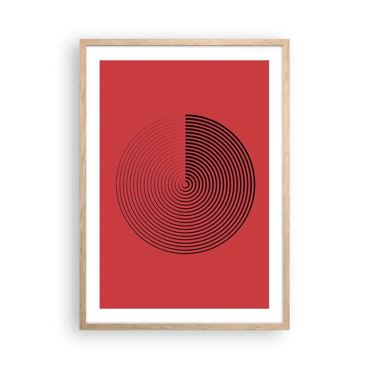 Poster in light oak frame - Circular Movement - 50x70 cm