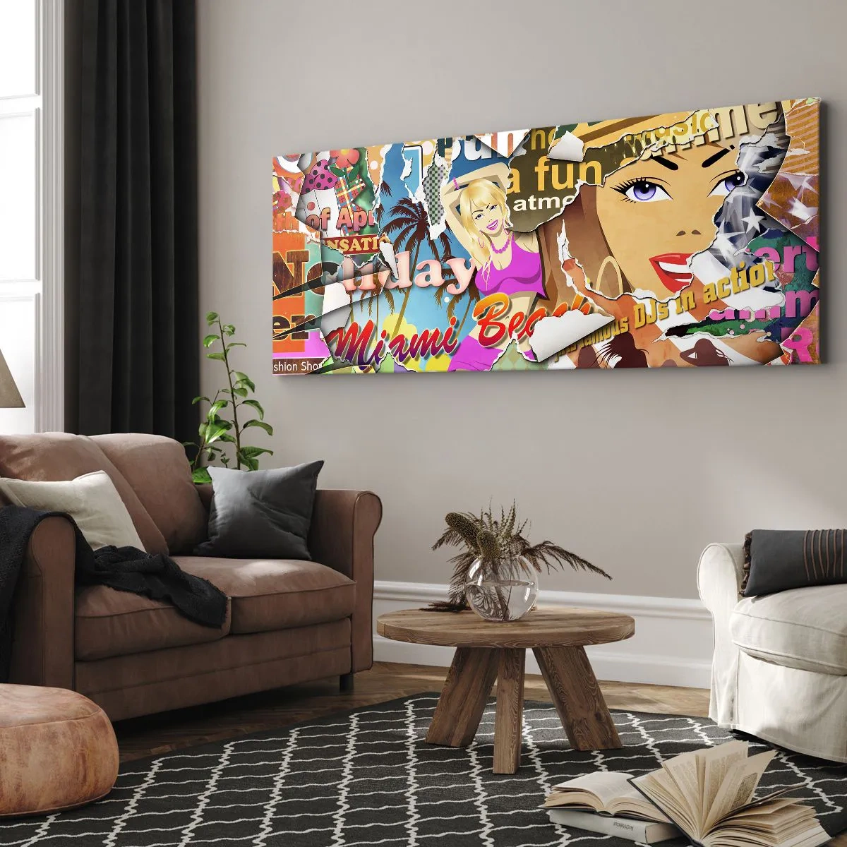 Canvas picture - Holiday Flashbacks - 140x50 cm