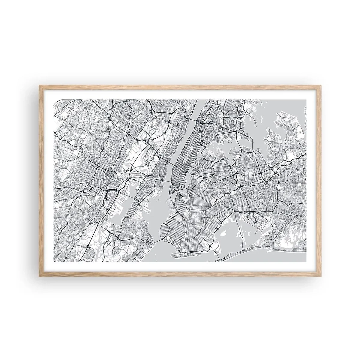 Poster in light oak frame - Anatomy of Metropolis - 91x61 cm
