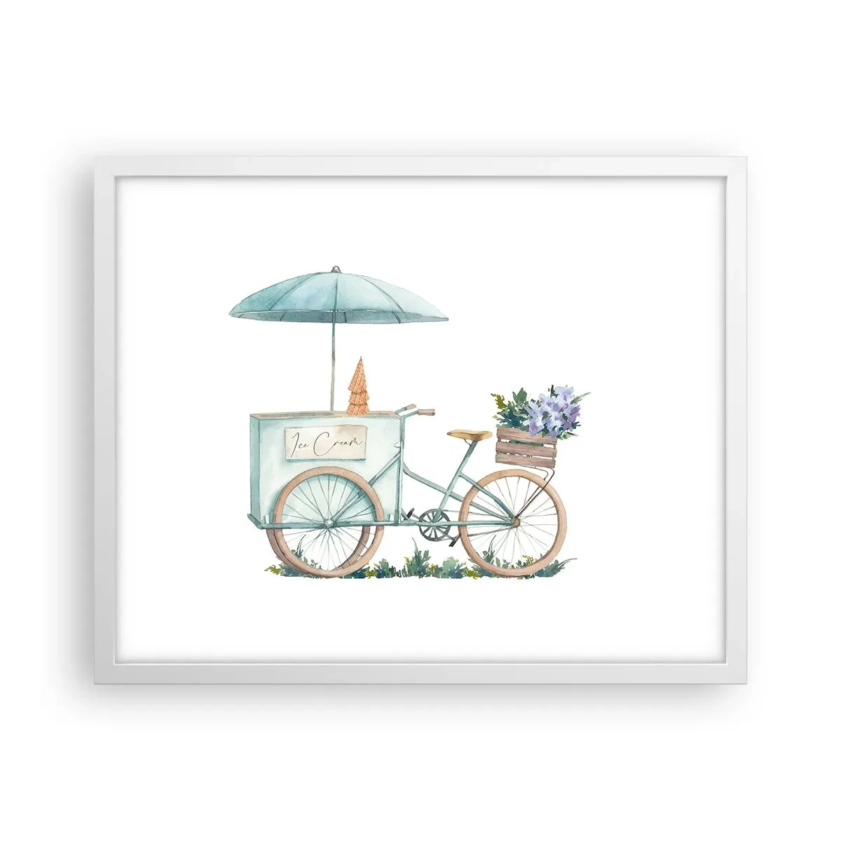 Poster in white frmae - Sweet Memory of the Summer - 50x40 cm