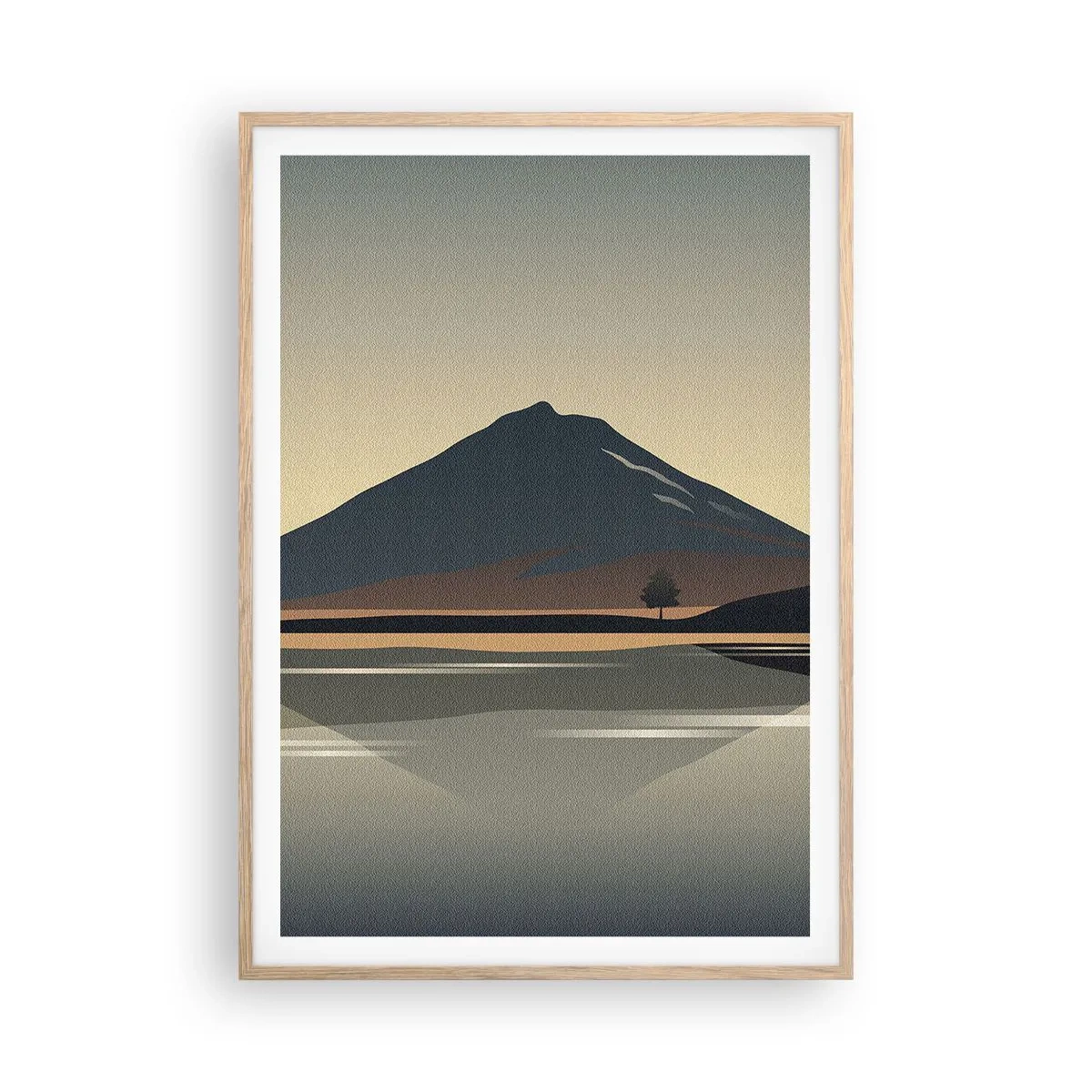 Poster in light oak frame - Mirror Image - 70x100 cm