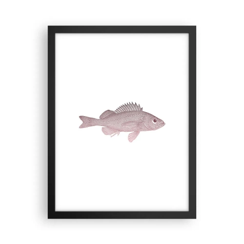 Poster in black frame - Big-eyed Fish - 30x40 cm