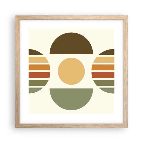 Poster in light oak frame - In the Colours of Soli - 40x40 cm