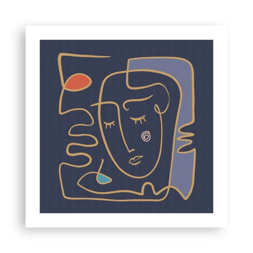 Poster - Deeply In Thoughts - 50x50 cm