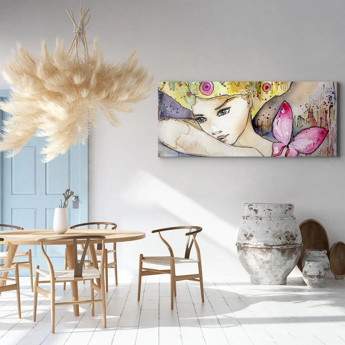 Canvas picture - Butterfly Princess - 100x40 cm