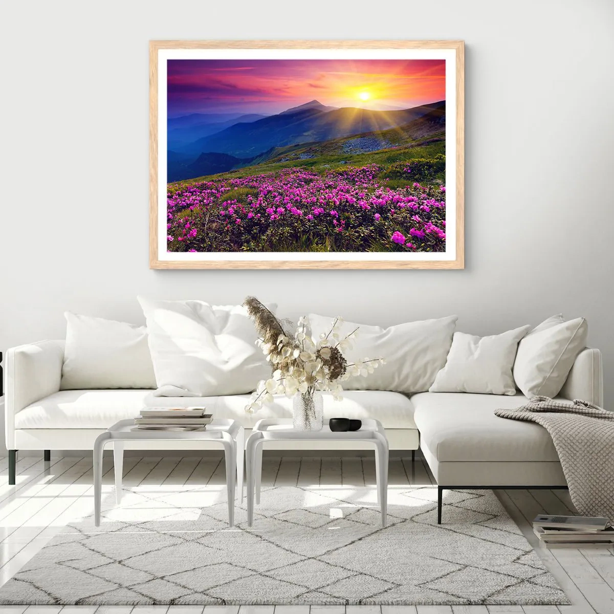 Poster in light oak frame - Surrounded by Mountain Pine and Herbs - 91x61 cm