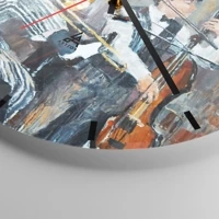 Clock face with lines