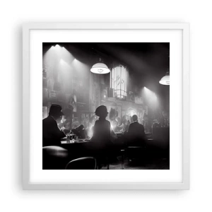 Poster in white frmae - In Jazz Ambiance - 40x40 cm
