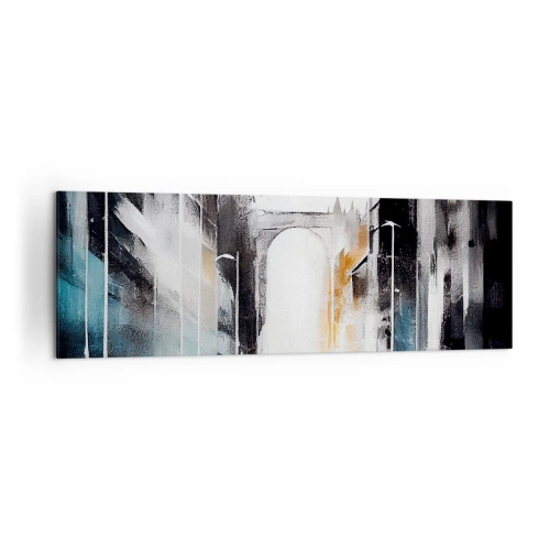 Canvas picture - Study of a City: Architecture and Movement - 160x50 cm