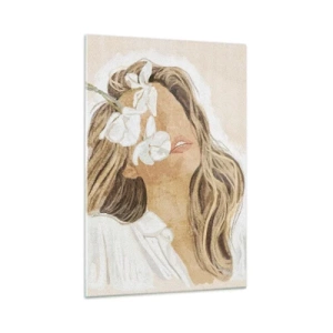 Glass picture - In Elation Among Flowers  - 70x100 cm