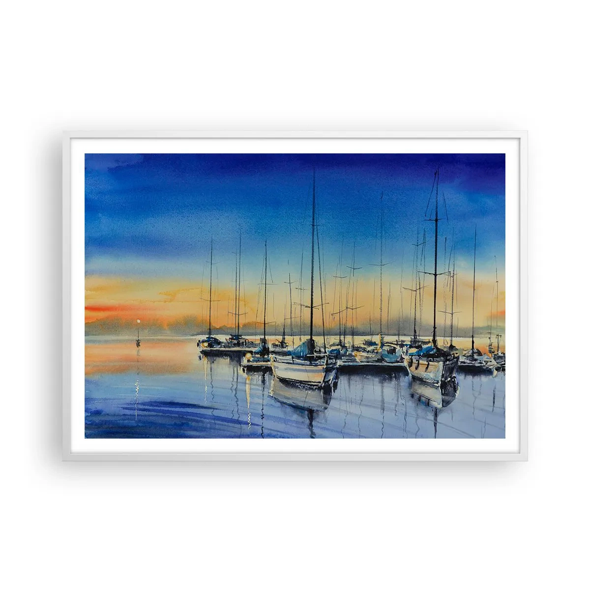 Poster in white frmae - The End of a Good Day - 100x70 cm