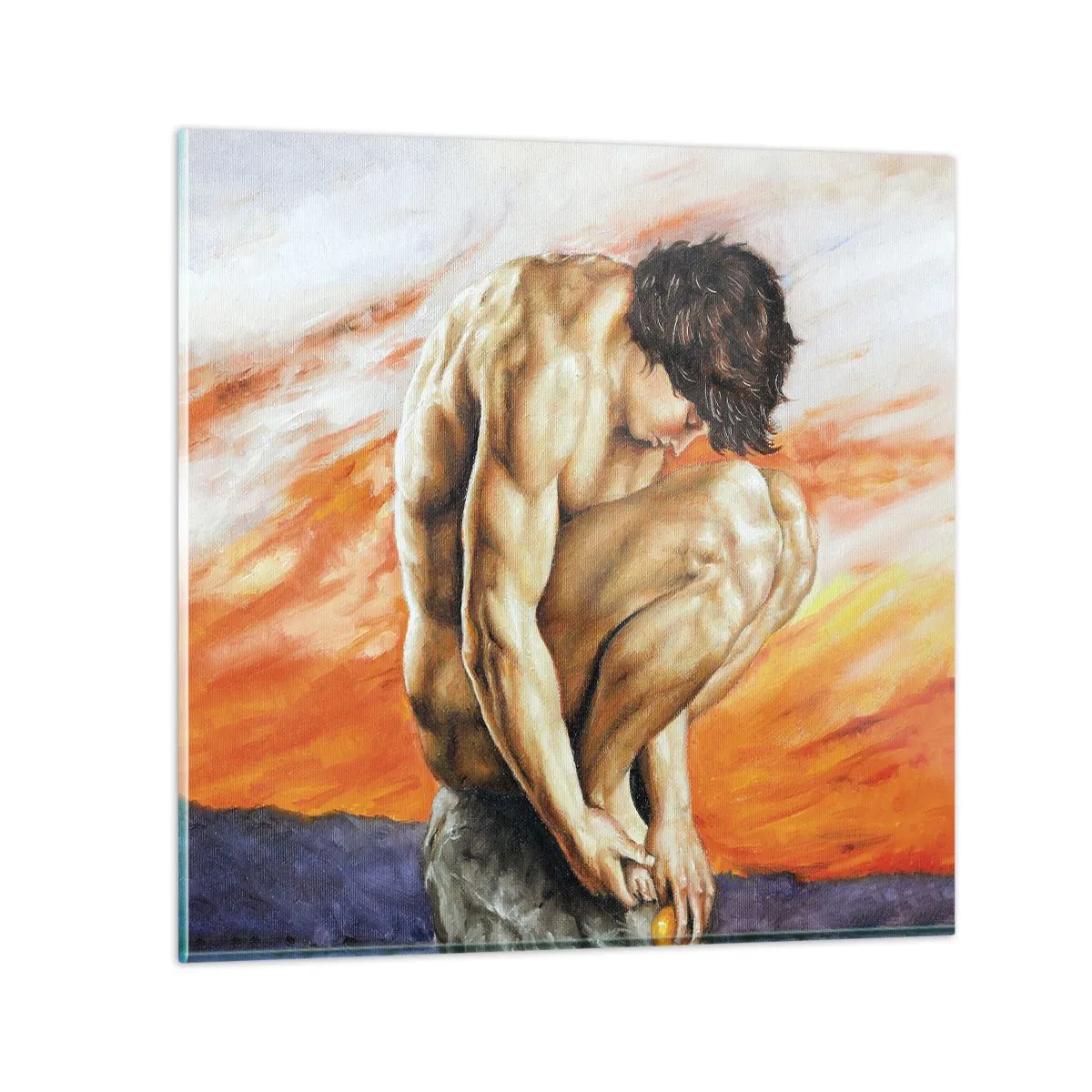 Glass picture - Submerged in Himself - 60x60 cm