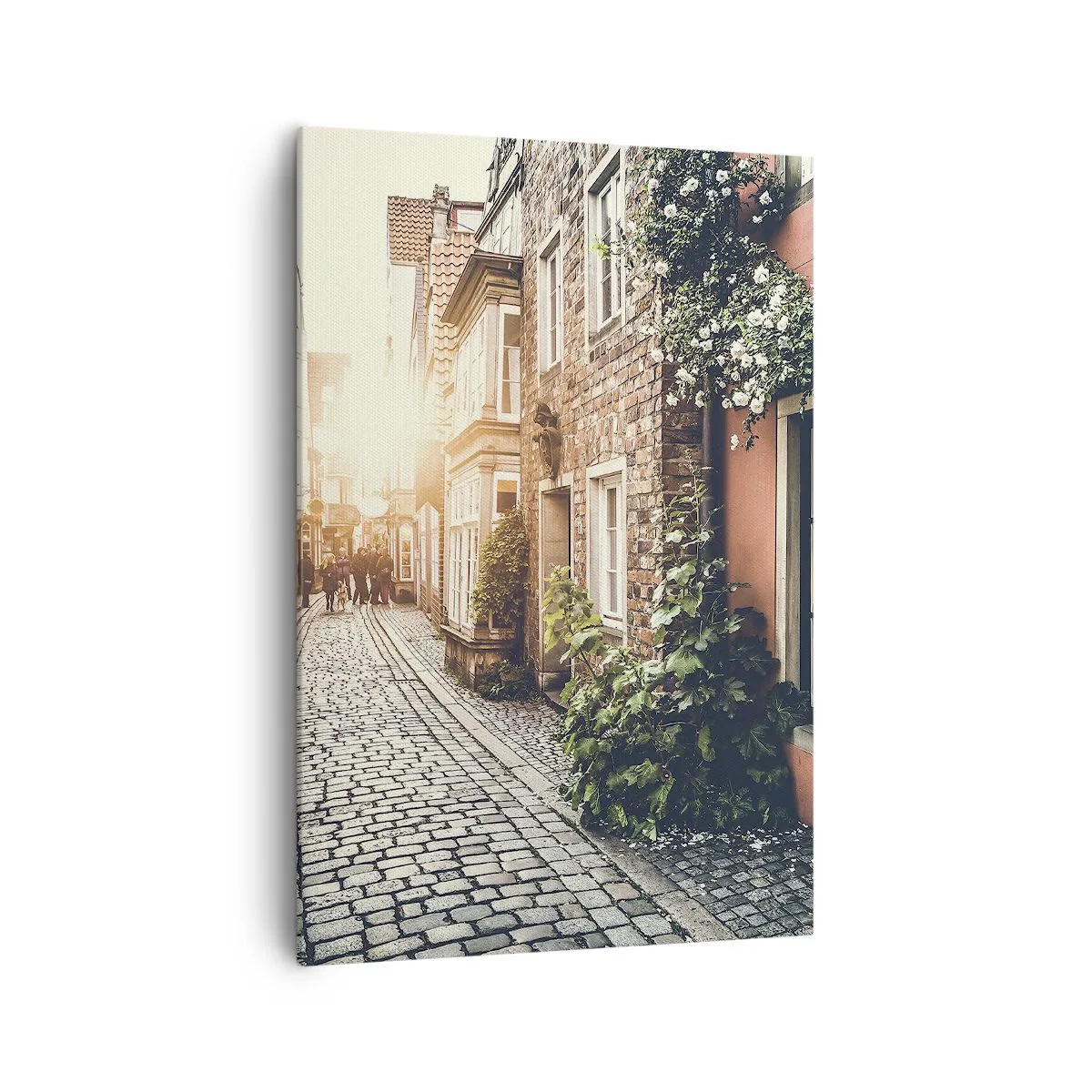 Canvas picture - Rosy Alley in a Pink Glow - 70x100 cm
