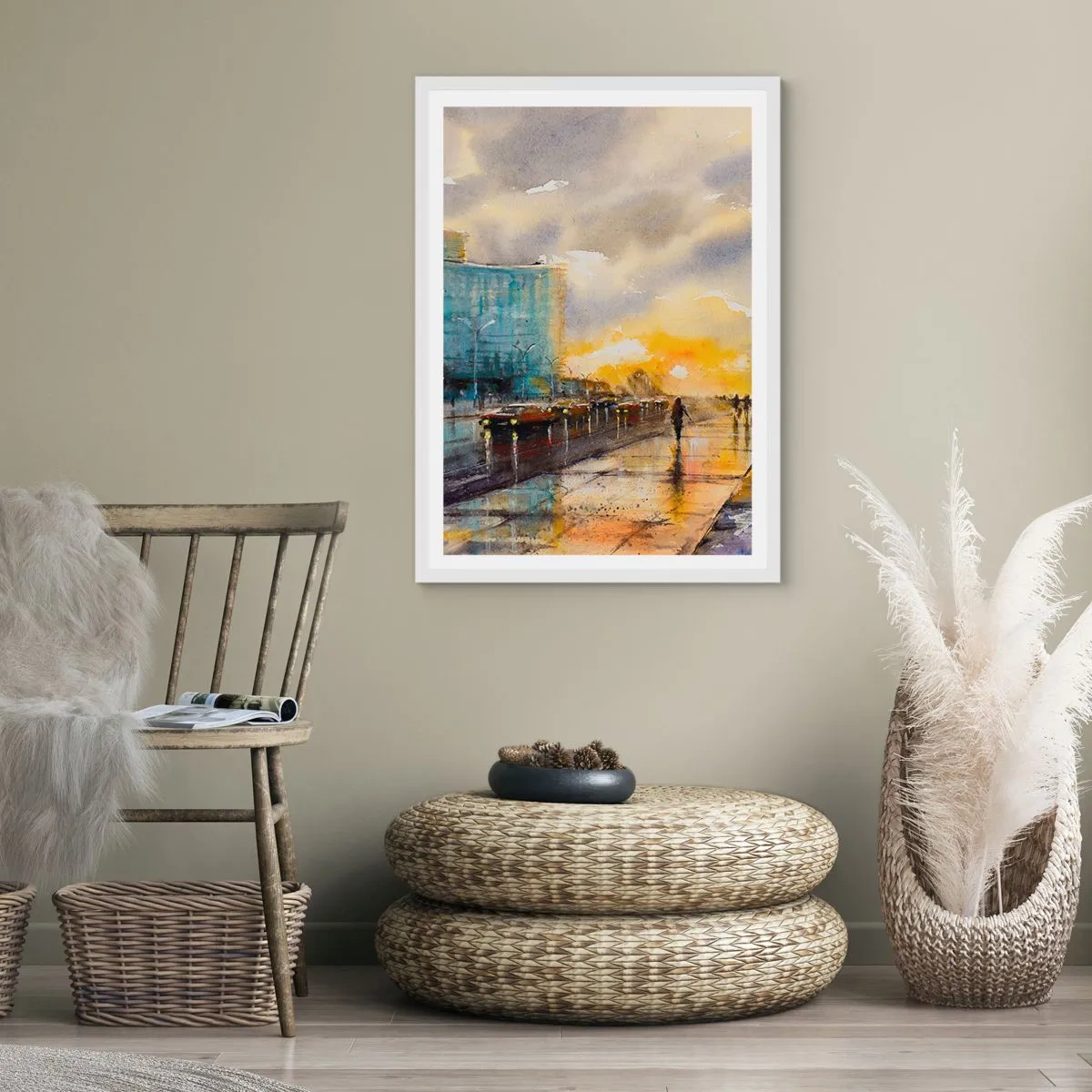 Poster in white frmae - Life On the Coast - 70x100 cm