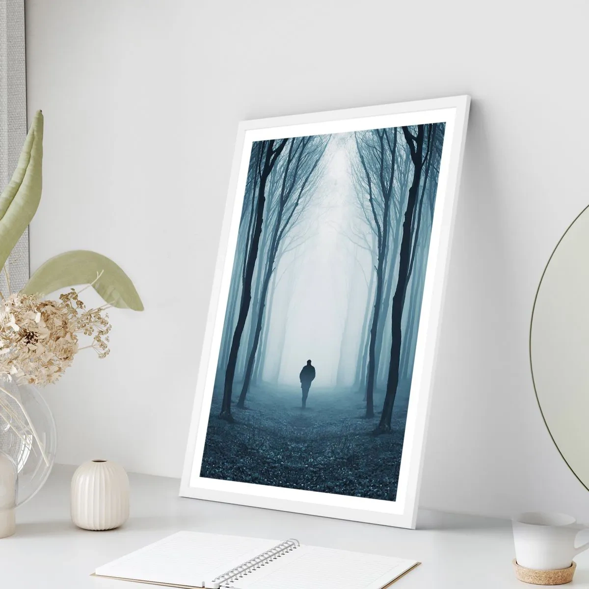 Poster in white frmae - And Everything is Straight and Bright - 50x70 cm