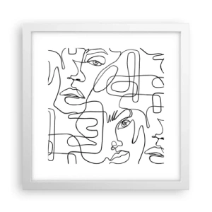 Poster in white frmae - Tangled up in Emotions - 30x30 cm