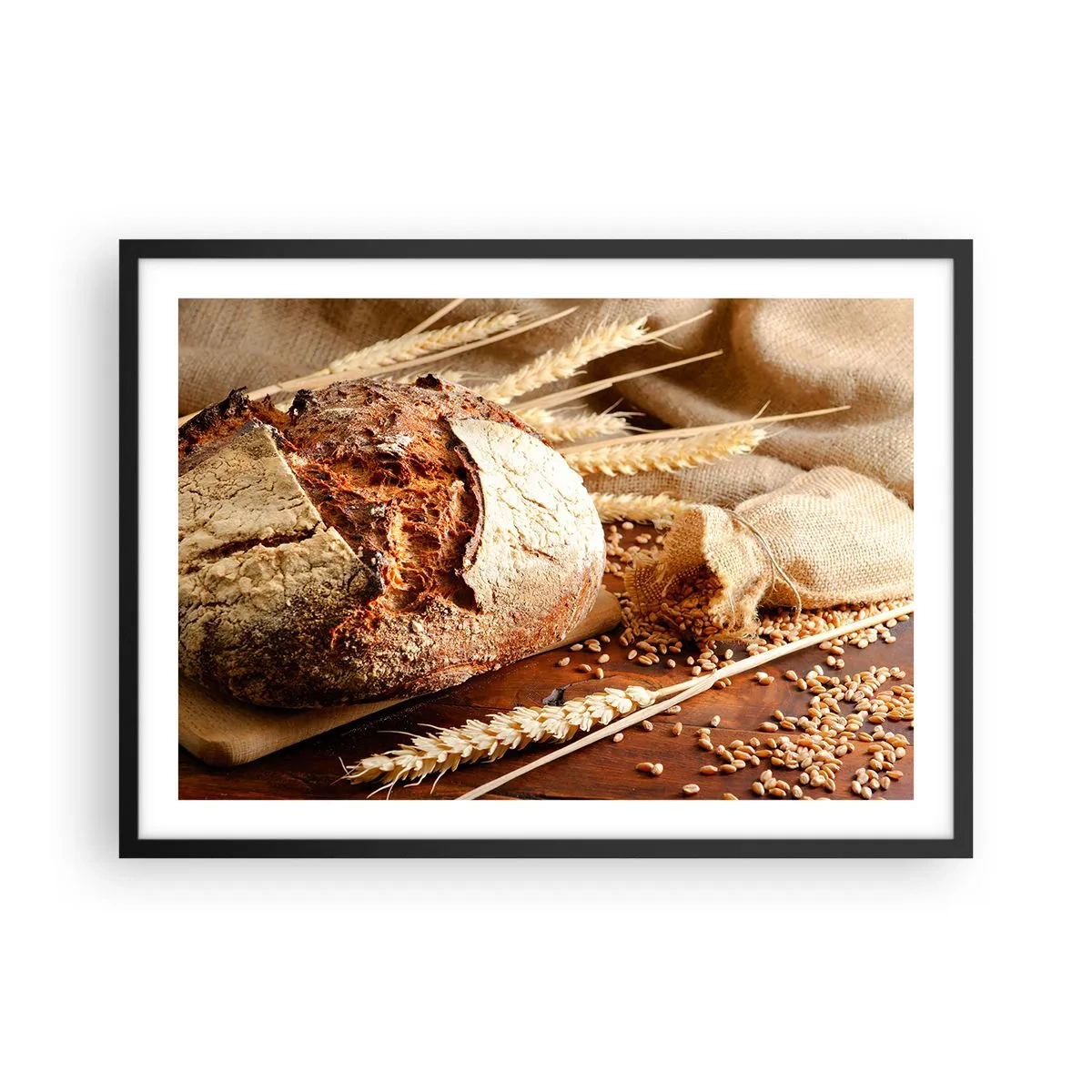 Poster in black frame - Tasty, Fragrant, Crunchy - 70x50 cm