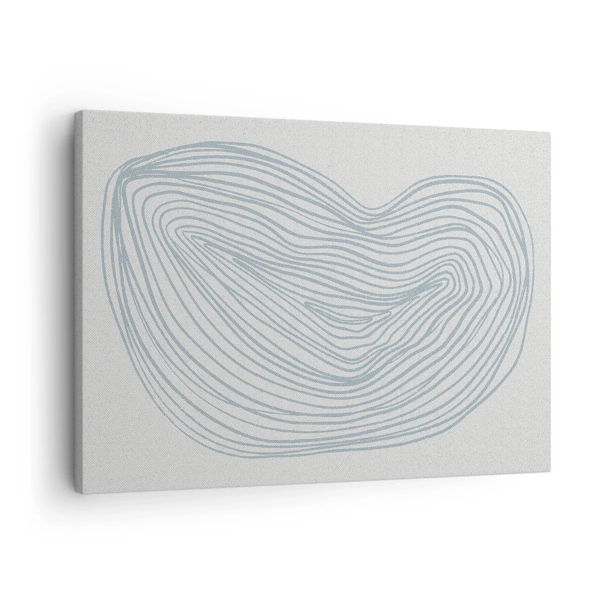 Canvas picture - Abstract wave motif in delicate blue - 70x50cm - Smile of a Drop - Modern wall decoration for the living room and bedroom ARTTOR