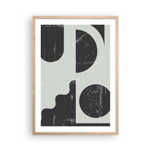 Poster in light oak frame - Composition Above and Under - 50x70 cm