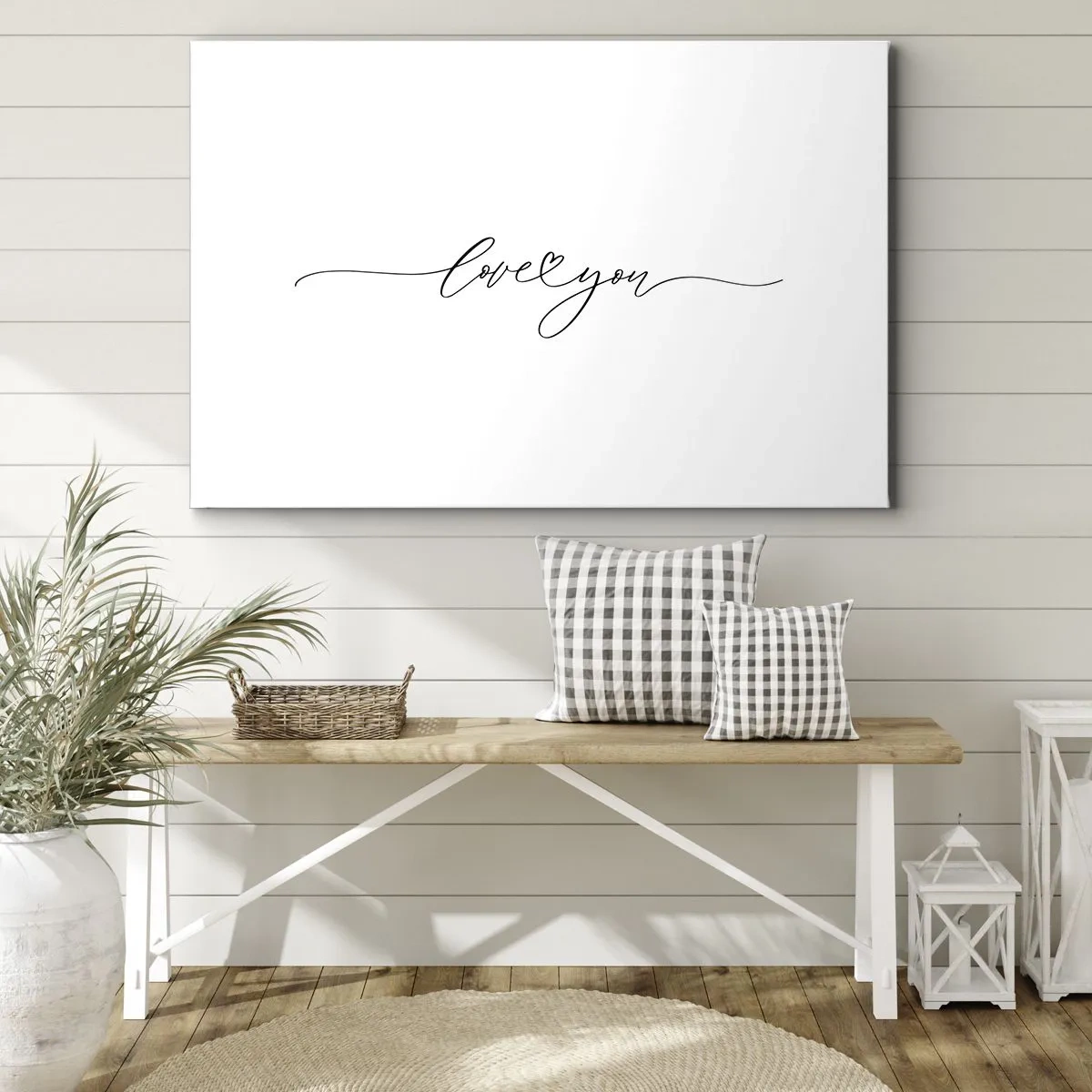 Canvas picture - Black on White - 100x70 cm