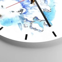 Clock face with lines