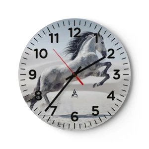 Wall clock - Clock on glass - Arabic Prince - 40x40 cm