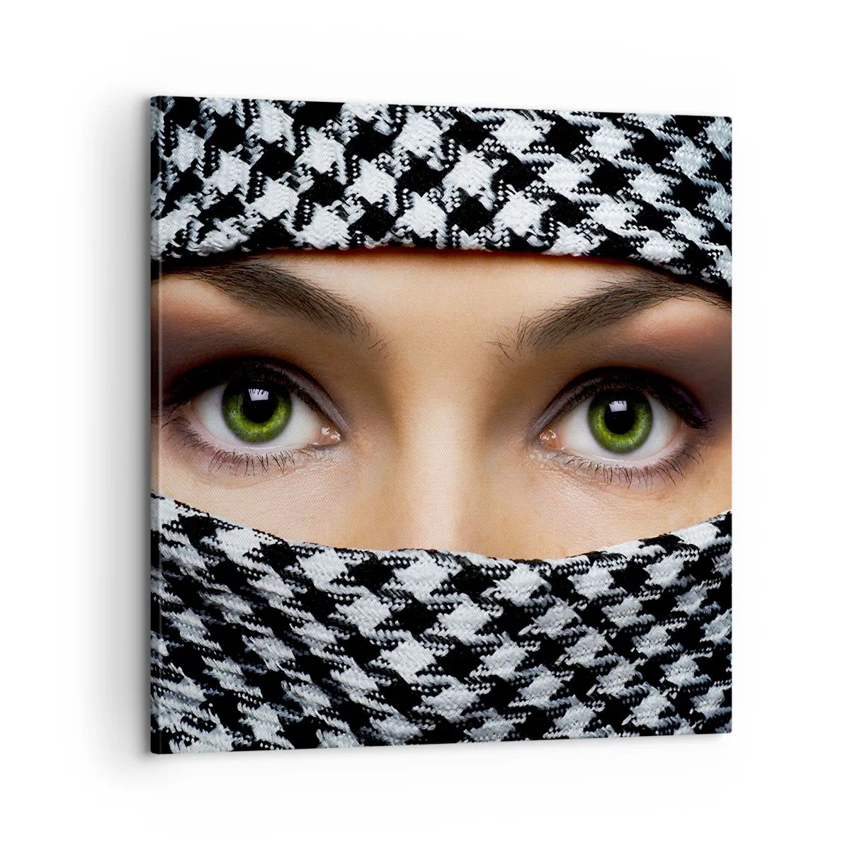 Canvas picture - Portrait of Head-scarfed Beauty - 60x60 cm