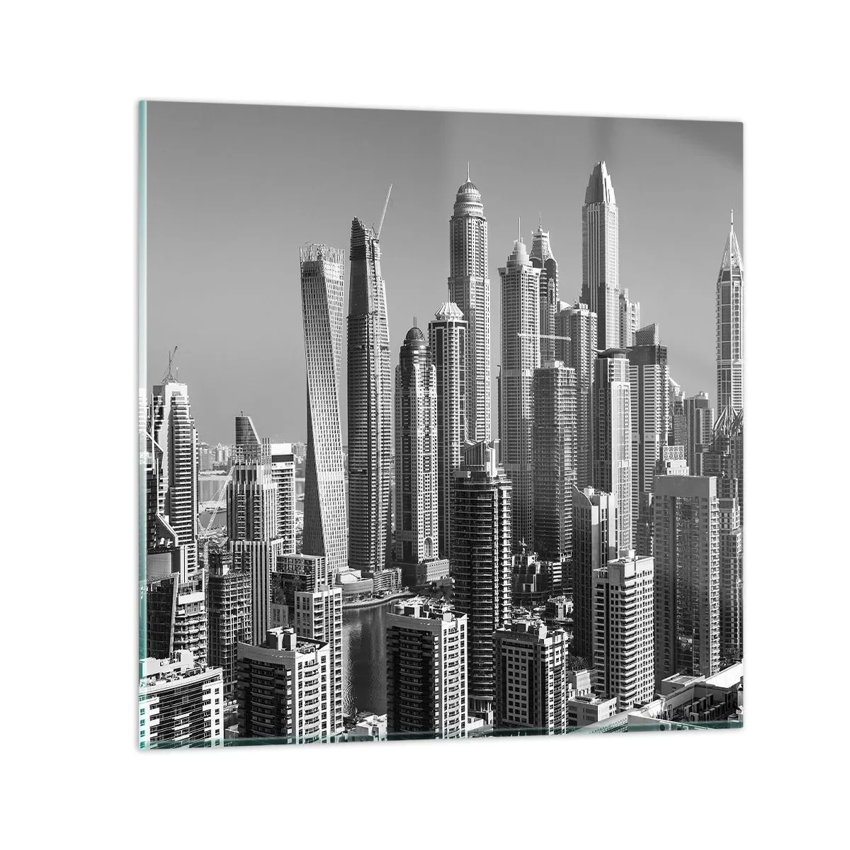 Glass picture - City over a Desert - 50x50 cm