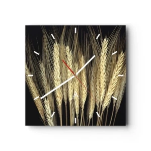 Wall clock - Clock on glass - Rustic Magic - 30x30 cm