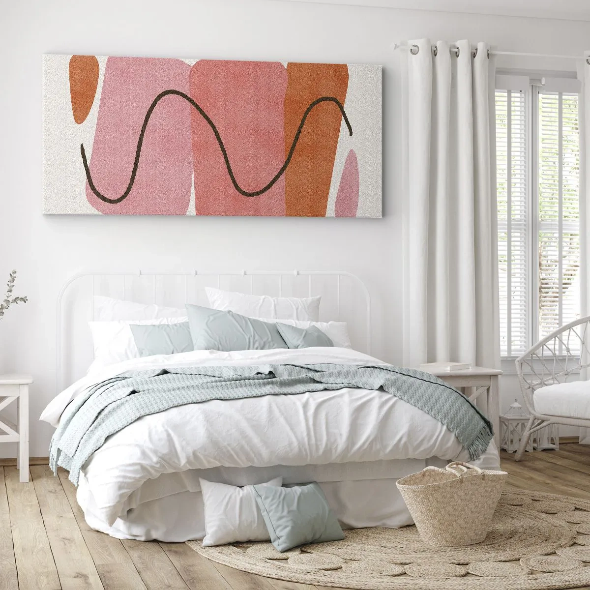 Canvas picture - Gentle Movement of forms - 100x40 cm