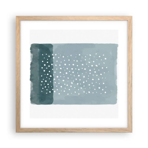 Poster in light oak frame - Grown on the Blue - 40x40 cm