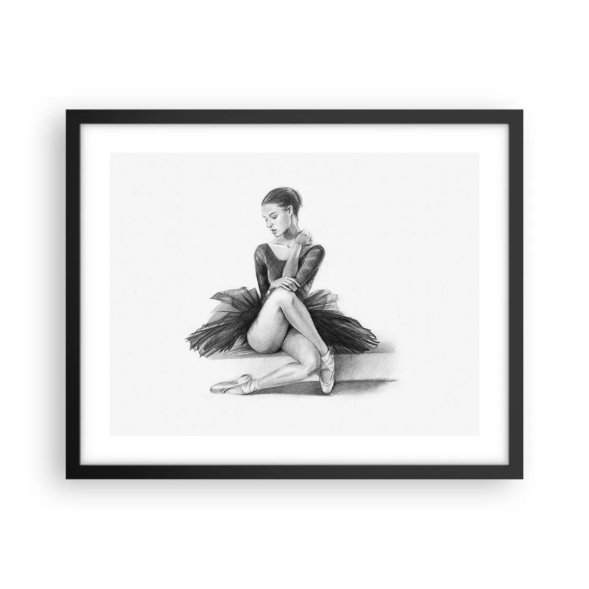 Poster in black frame - Enchanted by a Dance - 50x40 cm
