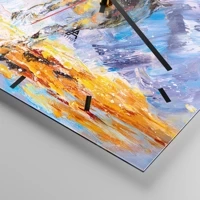 Clock face with lines