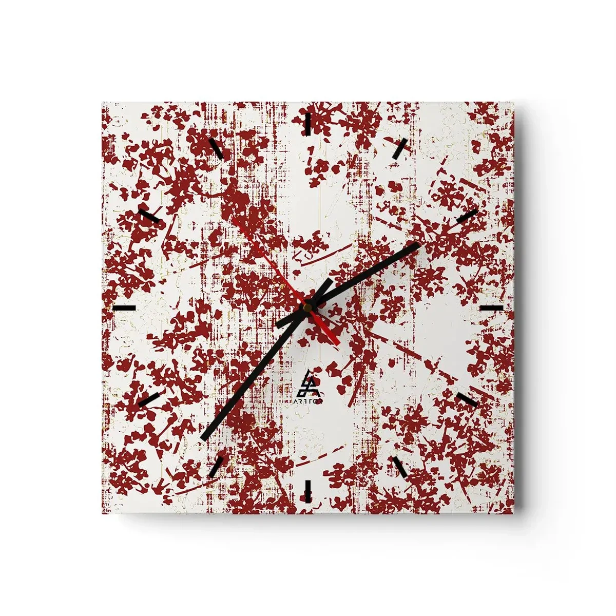Wall clock - Clock on glass - Like Old-fashioned Percale - 40x40 cm