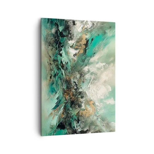 Canvas picture - Emerald and Black Lump - 50x70 cm