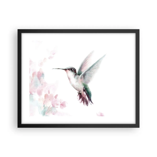 Poster in black frame - Stopped in Flutter - 50x40 cm