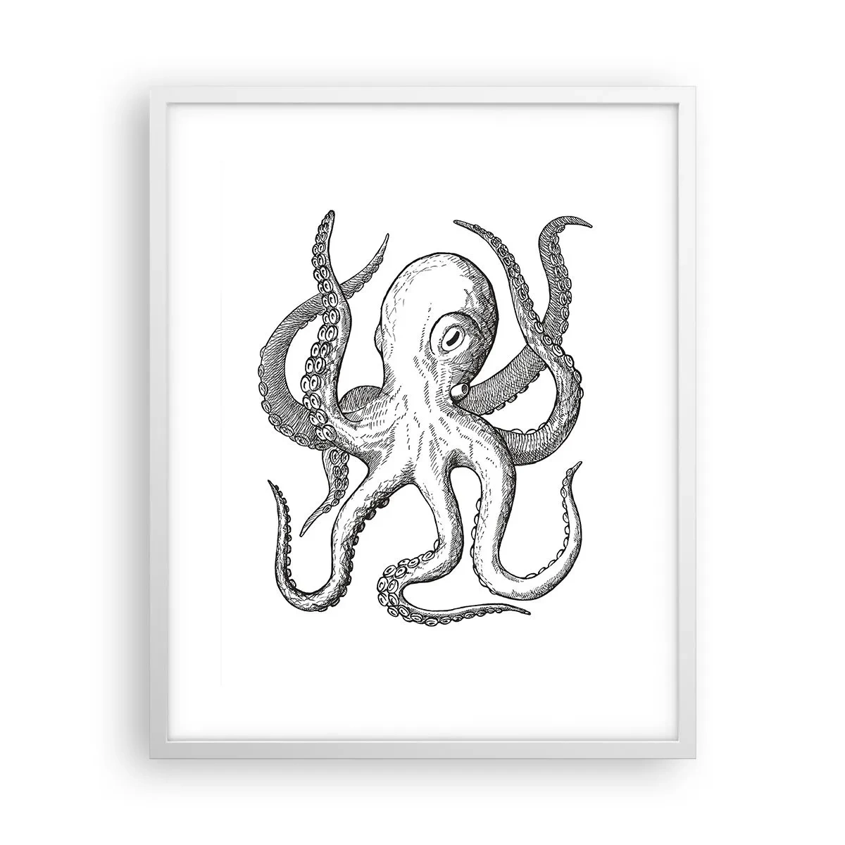 Poster in white frmae - Dancing with the Waves - 40x50 cm
