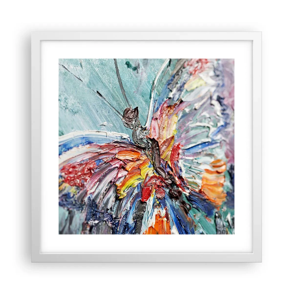 Poster in white frmae - Painted by Nature - 40x40 cm